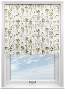 Wisteria Silk, Cool Taupe - Roman Blind